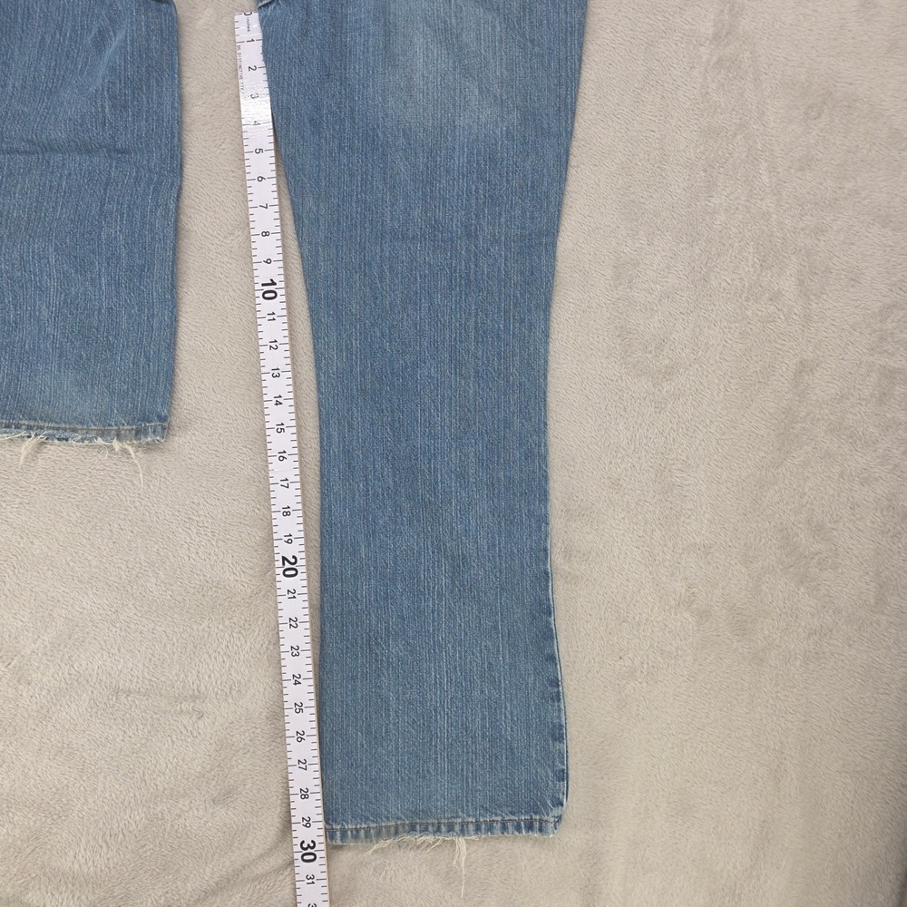 VINTAGE LL Bean Jeans Womens 8 Blue Straight Leg 100% Cotton Classic Denim 90s - Picture 7 of 10